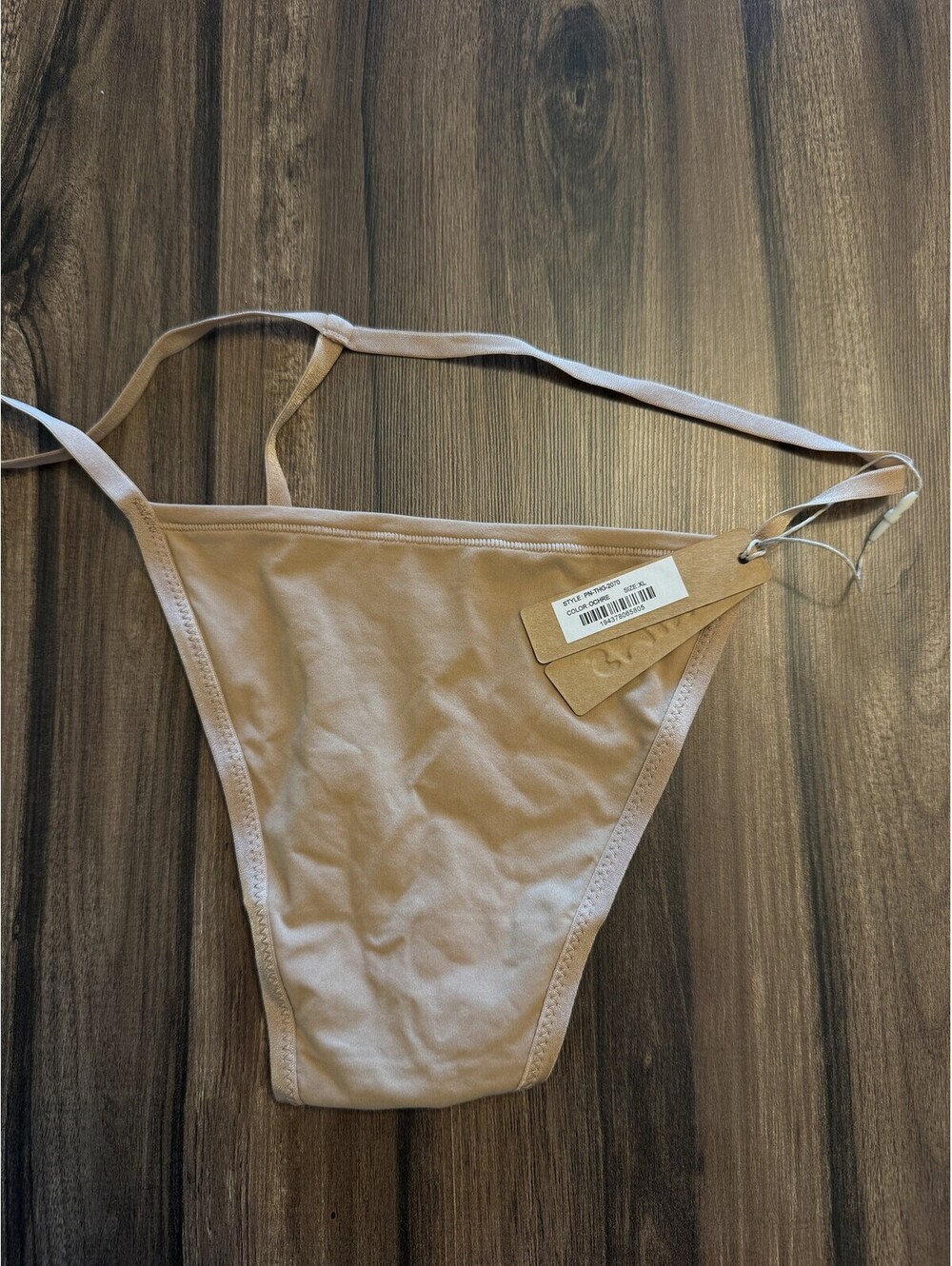 SKIMS Fits Everybody Micro Thong Beige Women Size XL NWT